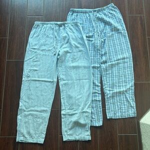 Lot of two Men’s Jockey pajama pants 100% cotton flannel size Large in GUC
